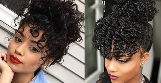 Women's synthetic wig with bangs, curly wool roll wig with bangs, wig piece