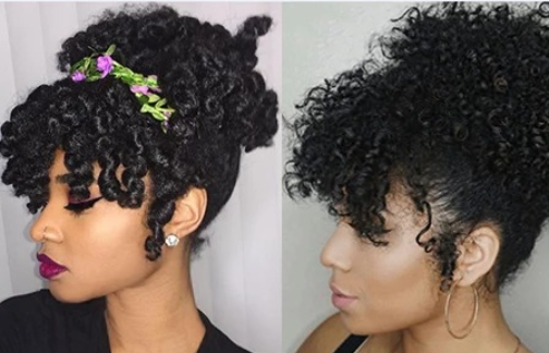 Women's synthetic wig with bangs, curly wool roll wig with bangs, wig piece