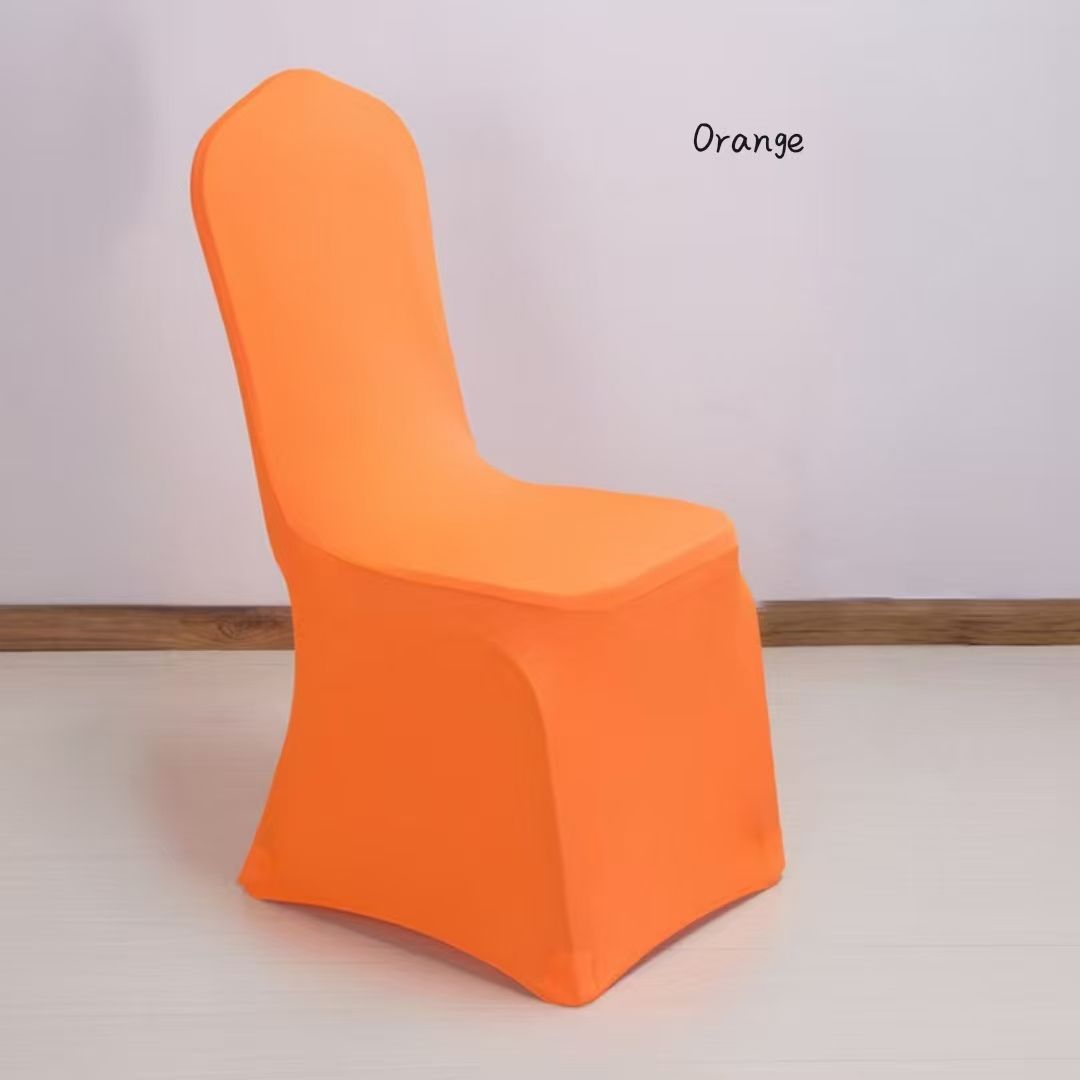 6pcs,Solid color elastic chair cover, hotel banquet chair cover, all inclusive dust-proof wedding one-piece stool cover, chair cover in multiple colors