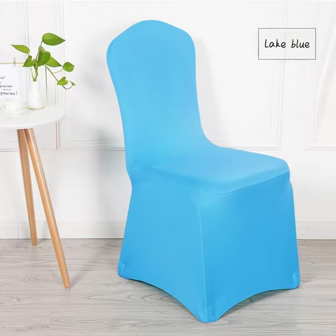 6pcs,Solid color elastic chair cover, hotel banquet chair cover, all inclusive dust-proof wedding one-piece stool cover, chair cover in multiple colors
