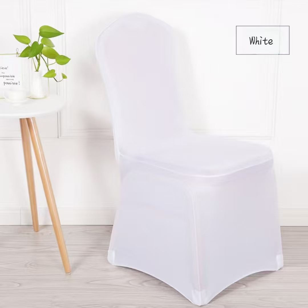 6pcs,Solid color elastic chair cover, hotel banquet chair cover, all inclusive dust-proof wedding one-piece stool cover, chair cover in multiple colors