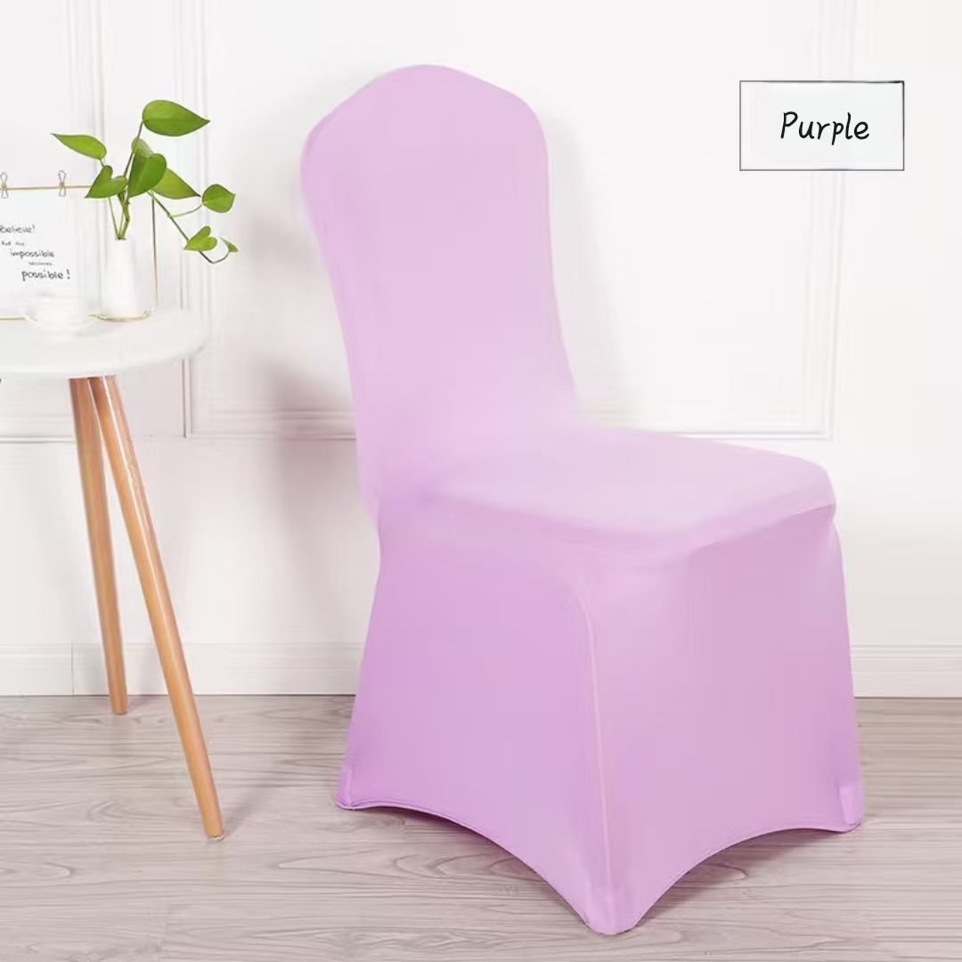 6pcs,Solid color elastic chair cover, hotel banquet chair cover, all inclusive dust-proof wedding one-piece stool cover, chair cover in multiple colors