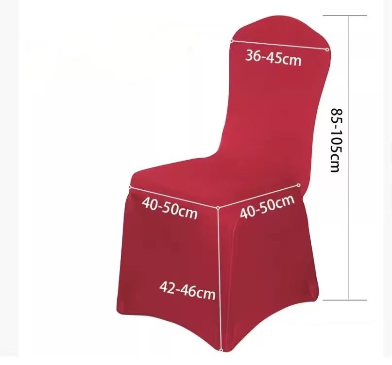6pcs,Solid color elastic chair cover, hotel banquet chair cover, all inclusive dust-proof wedding one-piece stool cover, chair cover in multiple colors