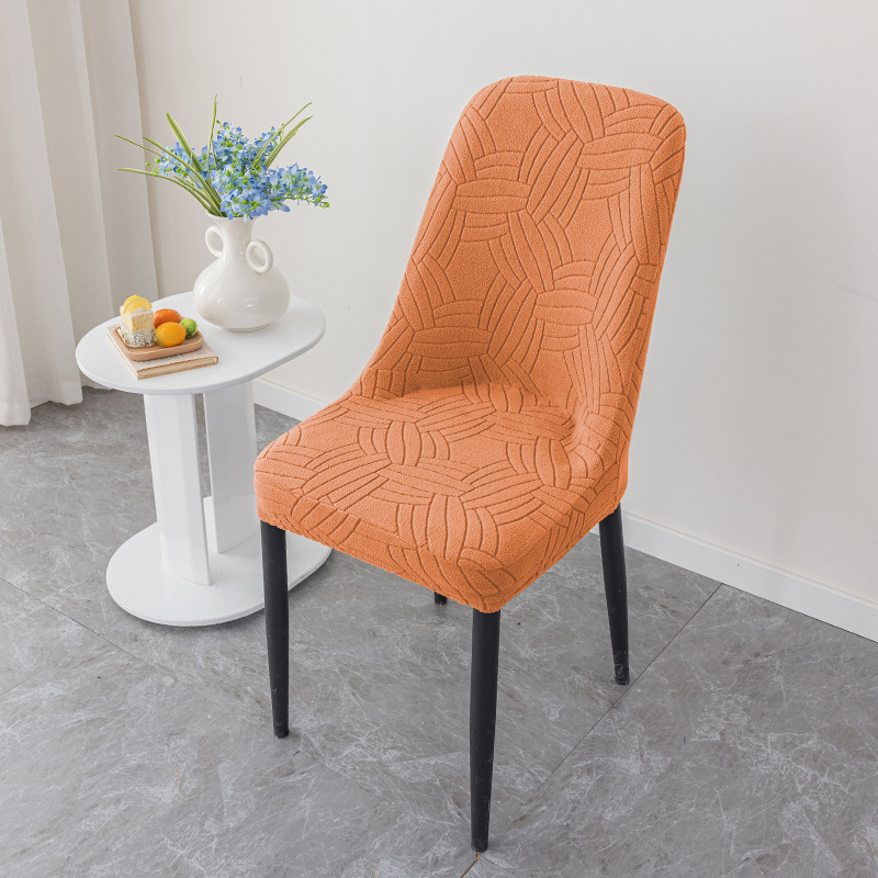 2pcs,Thickened jacquard chair cover, corn velvet with increased elasticity curved chair cover, restaurant and household chair cover, dust-proof and wear-resistant, half wrapped chair cover