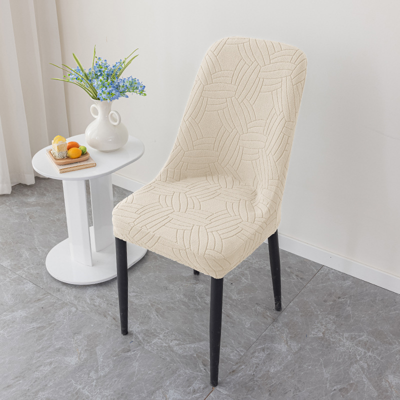 2pcs,Thickened jacquard chair cover, corn velvet with increased elasticity curved chair cover, restaurant and household chair cover, dust-proof and wear-resistant, half wrapped chair cover