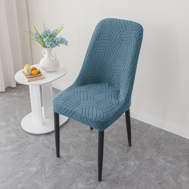 2pcs,Thickened jacquard chair cover, corn velvet with increased elasticity curved chair cover, restaurant and household chair cover, dust-proof and wear-resistant, half wrapped chair cover