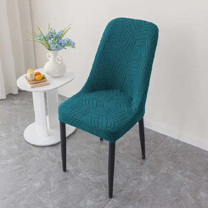 2pcs,Thickened jacquard chair cover, corn velvet with increased elasticity curved chair cover, restaurant and household chair cover, dust-proof and wear-resistant, half wrapped chair cover