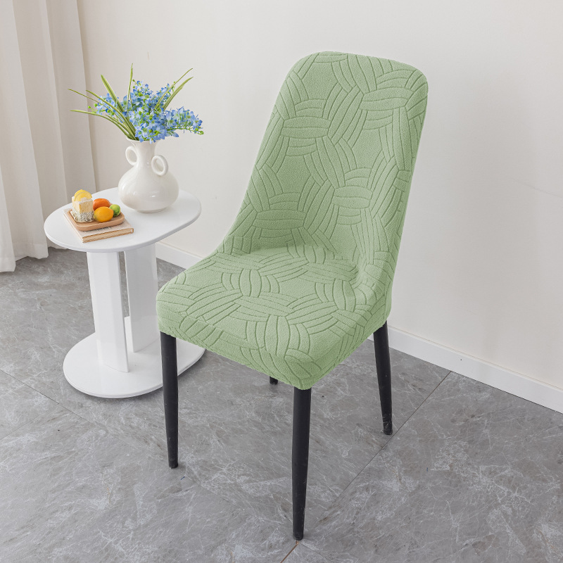 2pcs,Thickened jacquard chair cover, corn velvet with increased elasticity curved chair cover, restaurant and household chair cover, dust-proof and wear-resistant, half wrapped chair cover