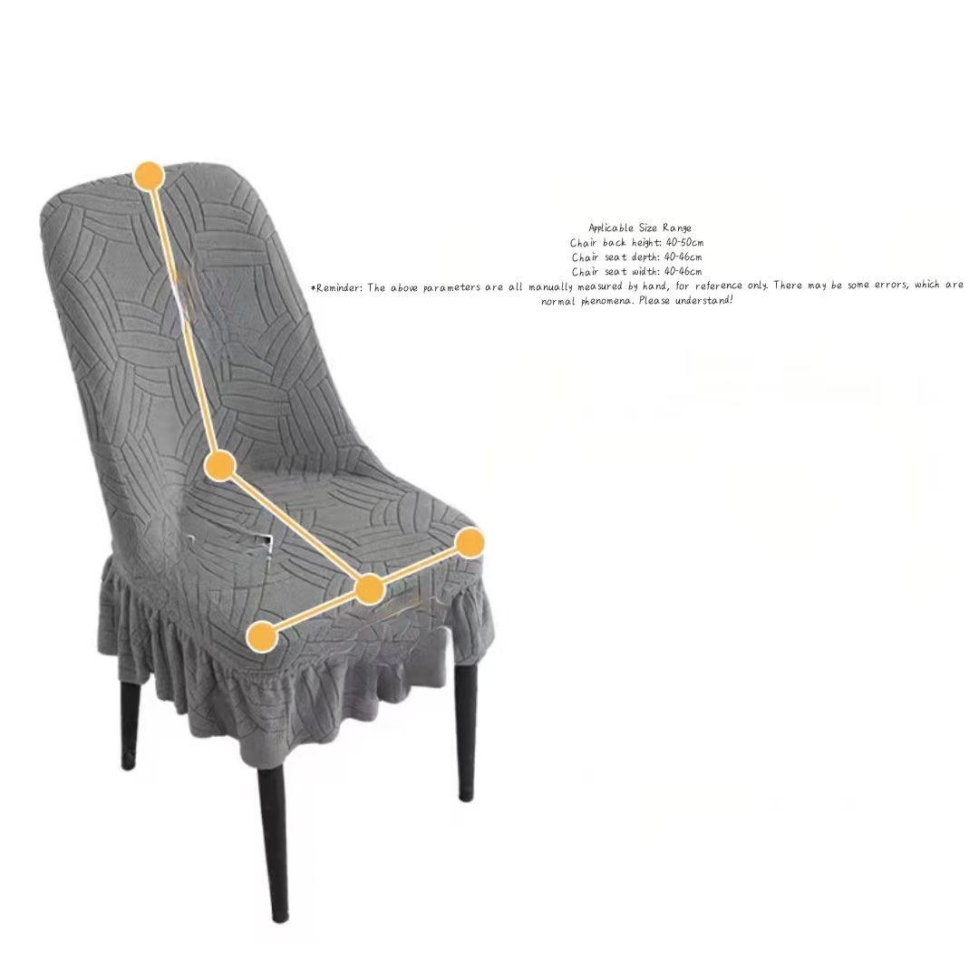 2pcs,Thickened jacquard chair cover, corn velvet with increased elasticity curved chair cover, restaurant and household chair cover, dust-proof and wear-resistant, half wrapped chair cover