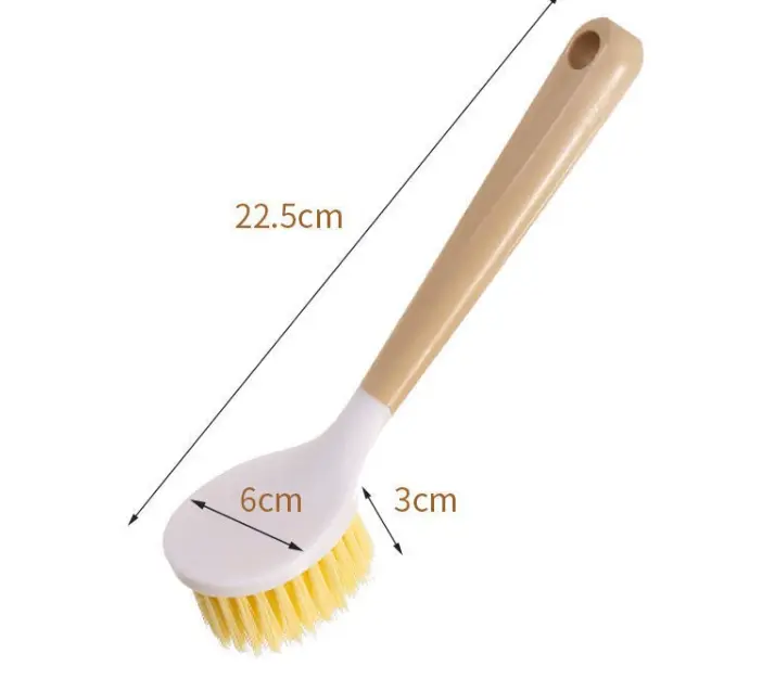 2pcs   Pot brush, household dishwashing brush, cleaning brush, universal long handle brush, kitchen pot brush