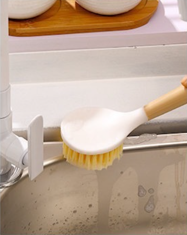 2pcs   Pot brush, household dishwashing brush, cleaning brush, universal long handle brush, kitchen pot brush
