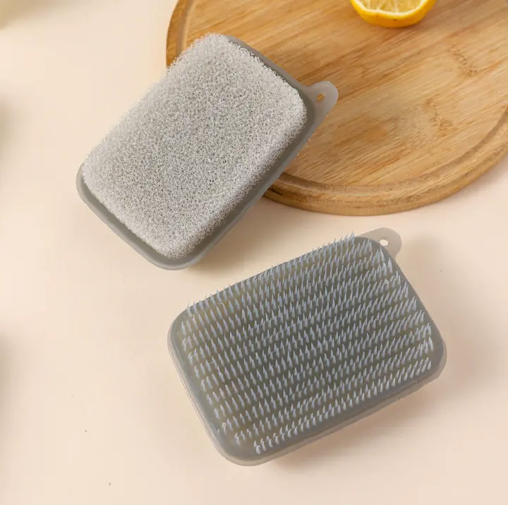 Fruit and vegetable brush, kitchen multifunctional bendable vegetable and fruit cleaning brush, household vegetable washing brush