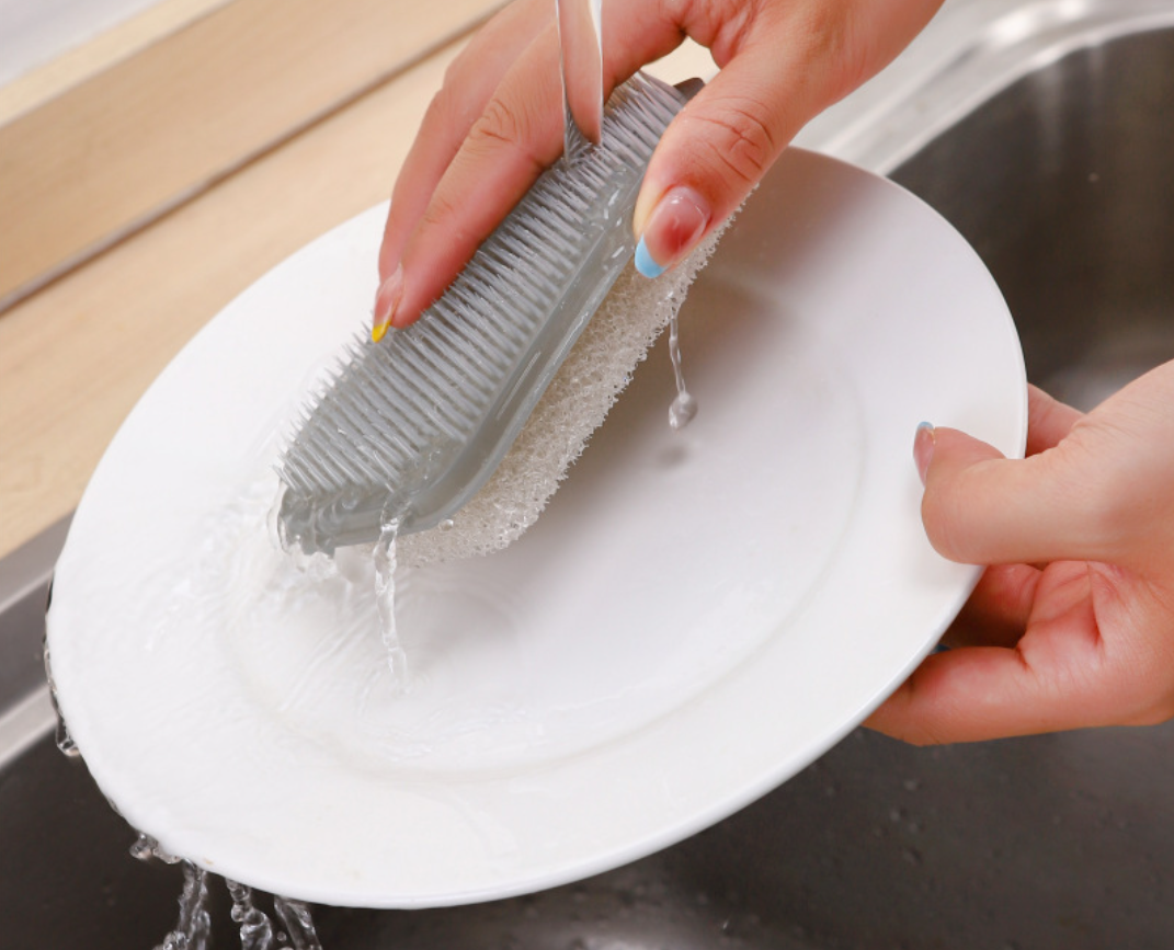 Fruit and vegetable brush, kitchen multifunctional bendable vegetable and fruit cleaning brush, household vegetable washing brush