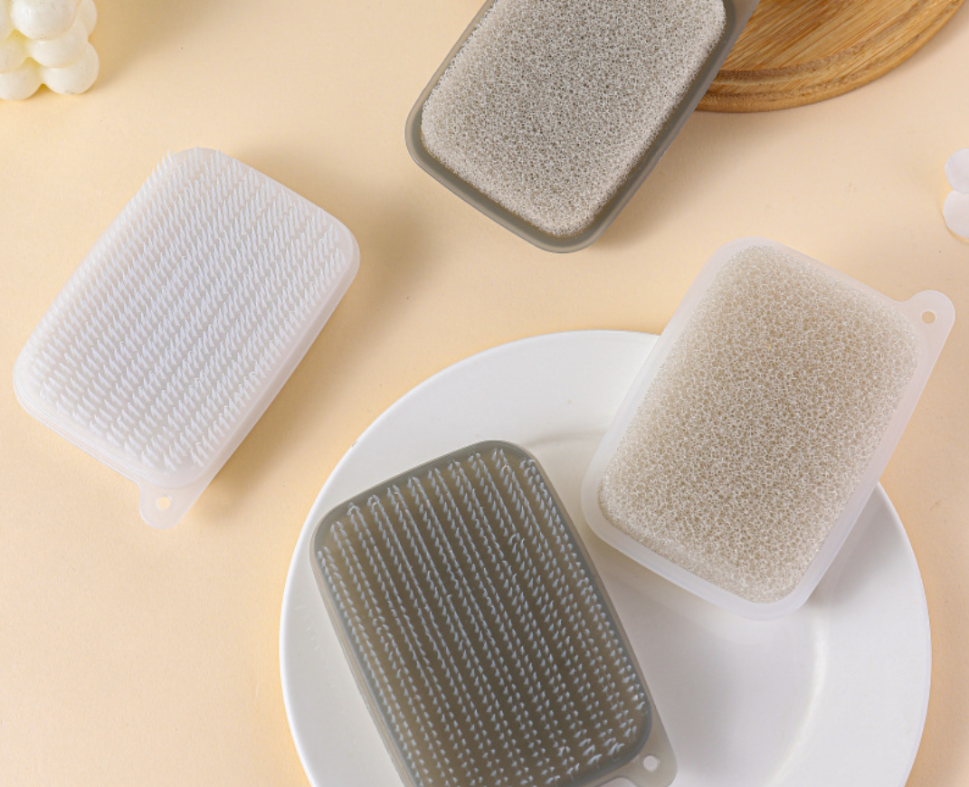 Fruit and vegetable brush, kitchen multifunctional bendable vegetable and fruit cleaning brush, household vegetable washing brush