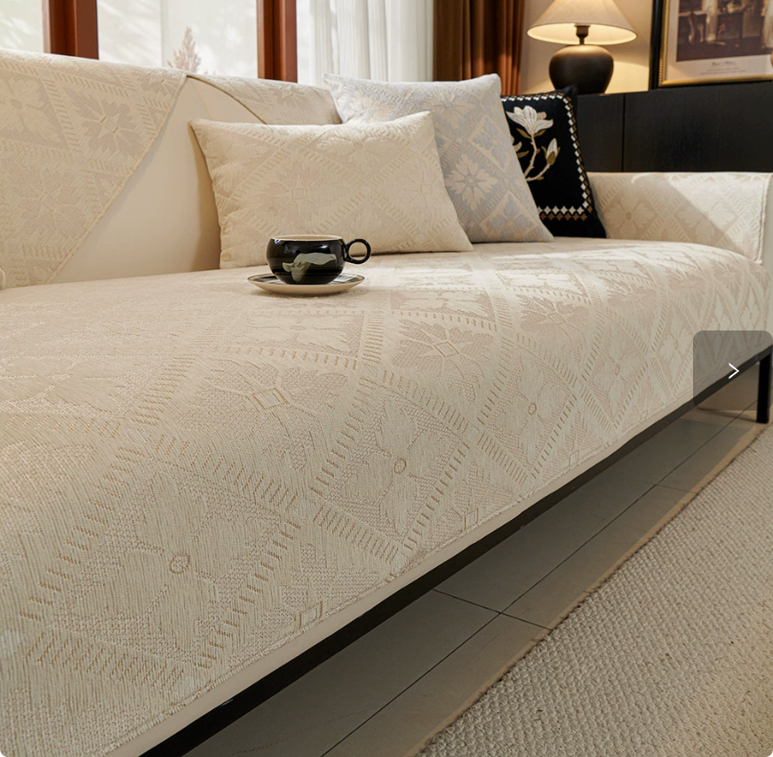 French high-end sofa cushion, suitable for all seasons, new modern Chenier non slip sofa cushion, sofa cover cloth