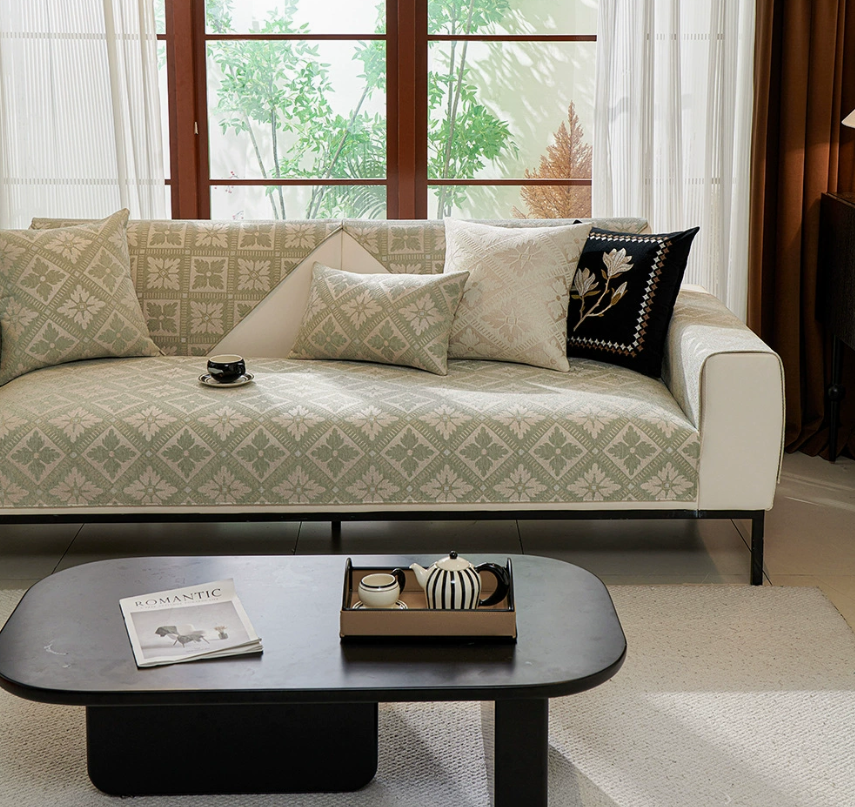 French high-end sofa cushion, suitable for all seasons, new modern Chenier non slip sofa cushion, sofa cover cloth