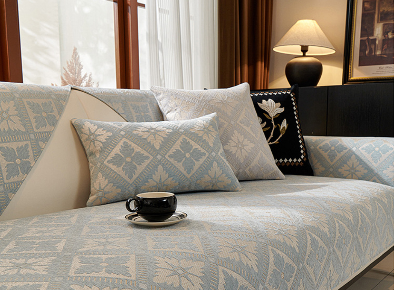 French high-end sofa cushion, suitable for all seasons, new modern Chenier non slip sofa cushion, sofa cover cloth