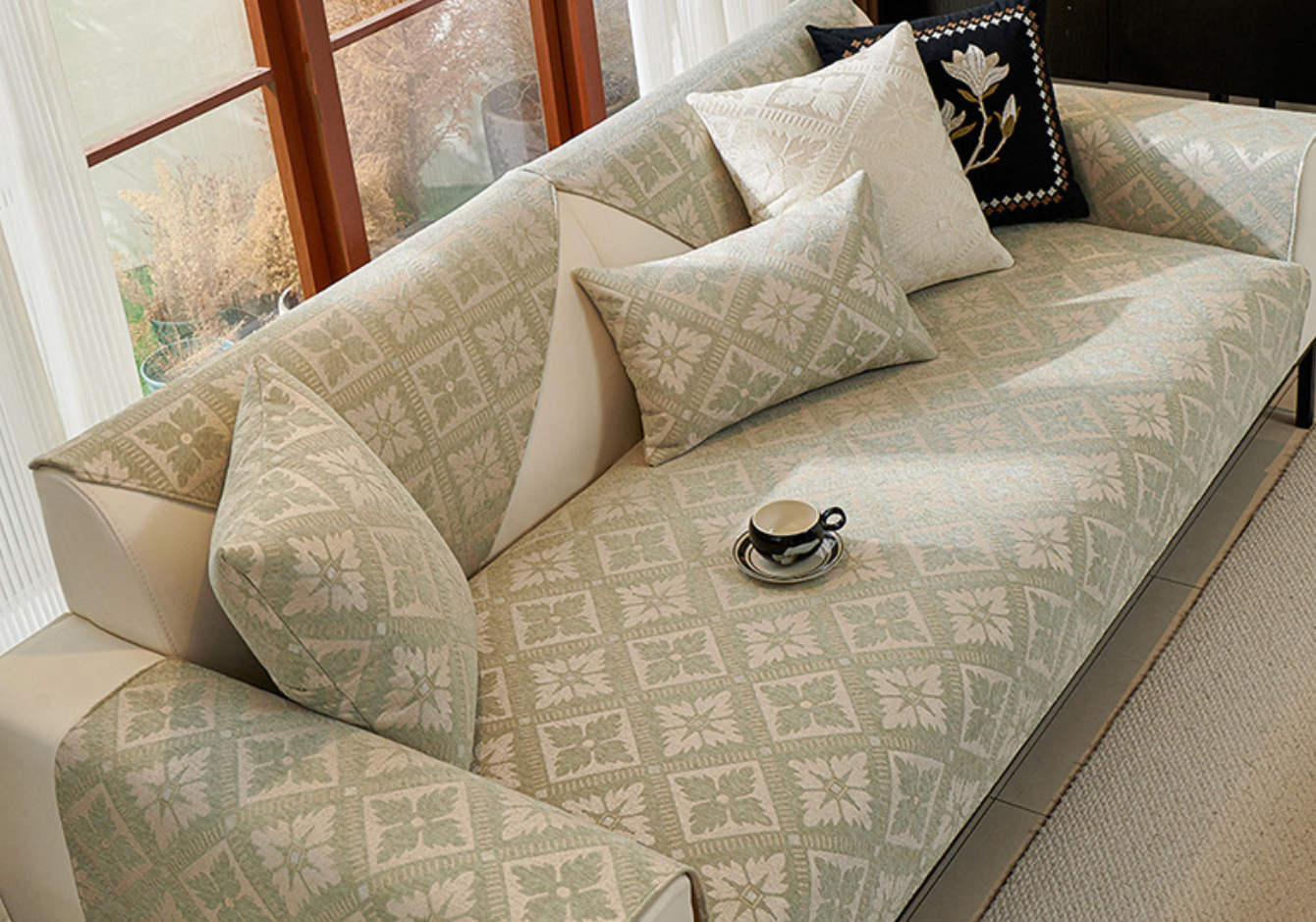 French high-end sofa cushion, suitable for all seasons, new modern Chenier non slip sofa cushion, sofa cover cloth