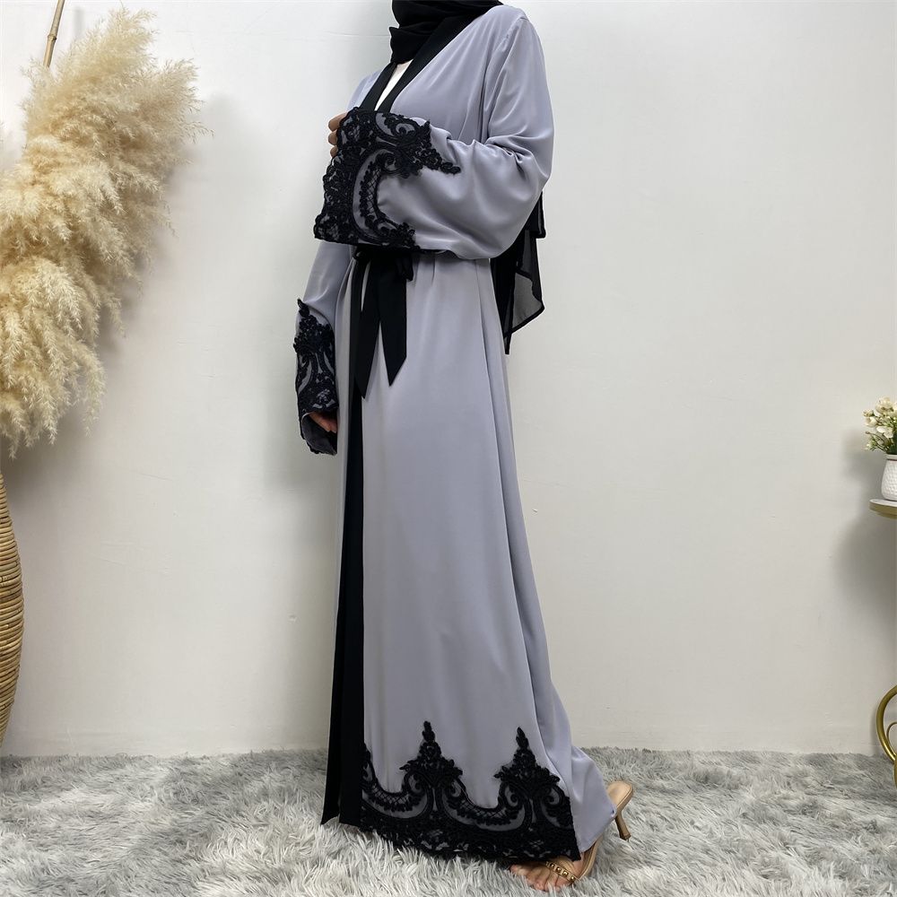 Ramadan Embroidery Open Abaya Dubai Turkey Kaftan Muslim For Women Kimono Modest Robe Femme Caftan Marocain Islam Clothing
