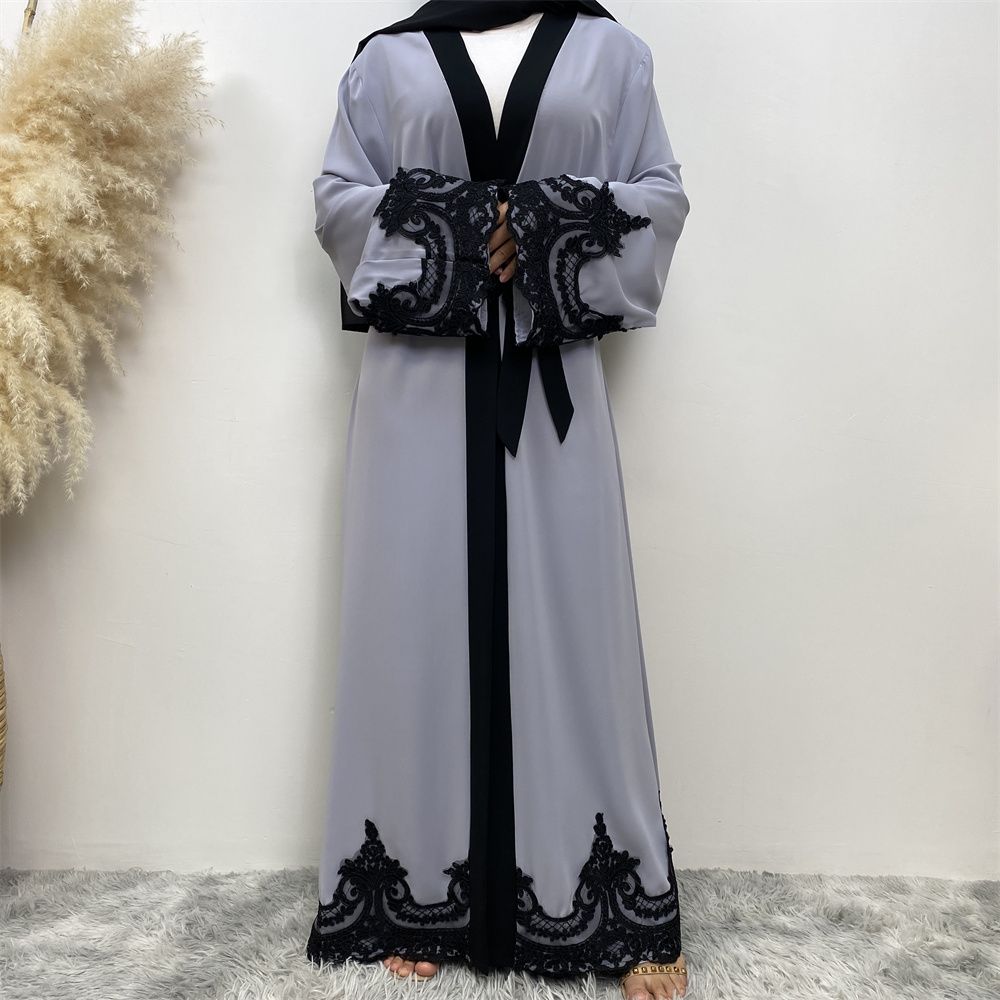 Ramadan Embroidery Open Abaya Dubai Turkey Kaftan Muslim For Women Kimono Modest Robe Femme Caftan Marocain Islam Clothing