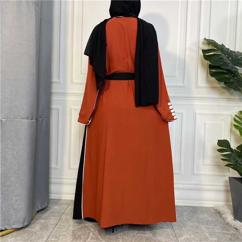 Ramadan Splicing Open Abaya Dubai Turkey Kaftan Muslim For Women Kimono Modest Robe Femme Caftan Marocain Islam Clothing