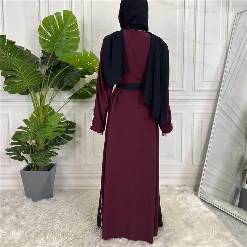 Ramadan Splicing Open Abaya Dubai Turkey Kaftan Muslim For Women Kimono Modest Robe Femme Caftan Marocain Islam Clothing