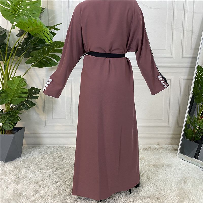 Ramadan Splicing Open Abaya Dubai Turkey Kaftan Muslim For Women Kimono Modest Robe Femme Caftan Marocain Islam Clothing