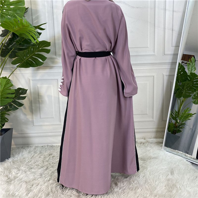 Ramadan Splicing Open Abaya Dubai Turkey Kaftan Muslim For Women Kimono Modest Robe Femme Caftan Marocain Islam Clothing