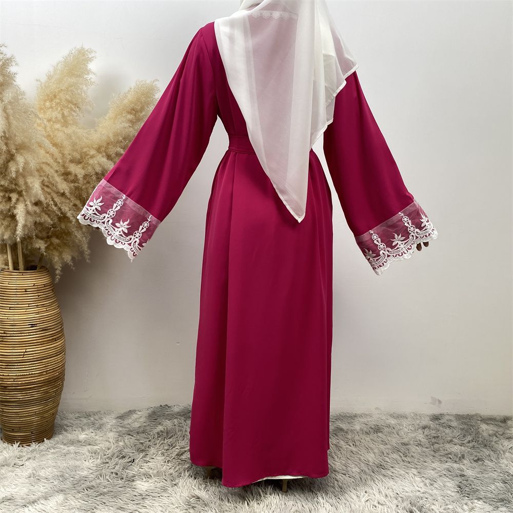 Muslim Ramadan embroidery open Abaya Dubai Turkish robe Women's kimono women's robe Moroccan Islamic elegant clothing