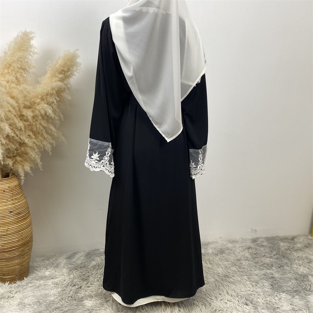 Muslim Ramadan embroidery open Abaya Dubai Turkish robe Women's kimono women's robe Moroccan Islamic elegant clothing