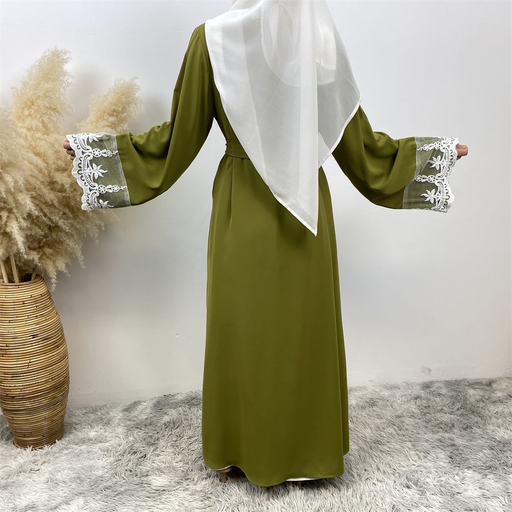 Muslim Ramadan embroidery open Abaya Dubai Turkish robe Women's kimono women's robe Moroccan Islamic elegant clothing