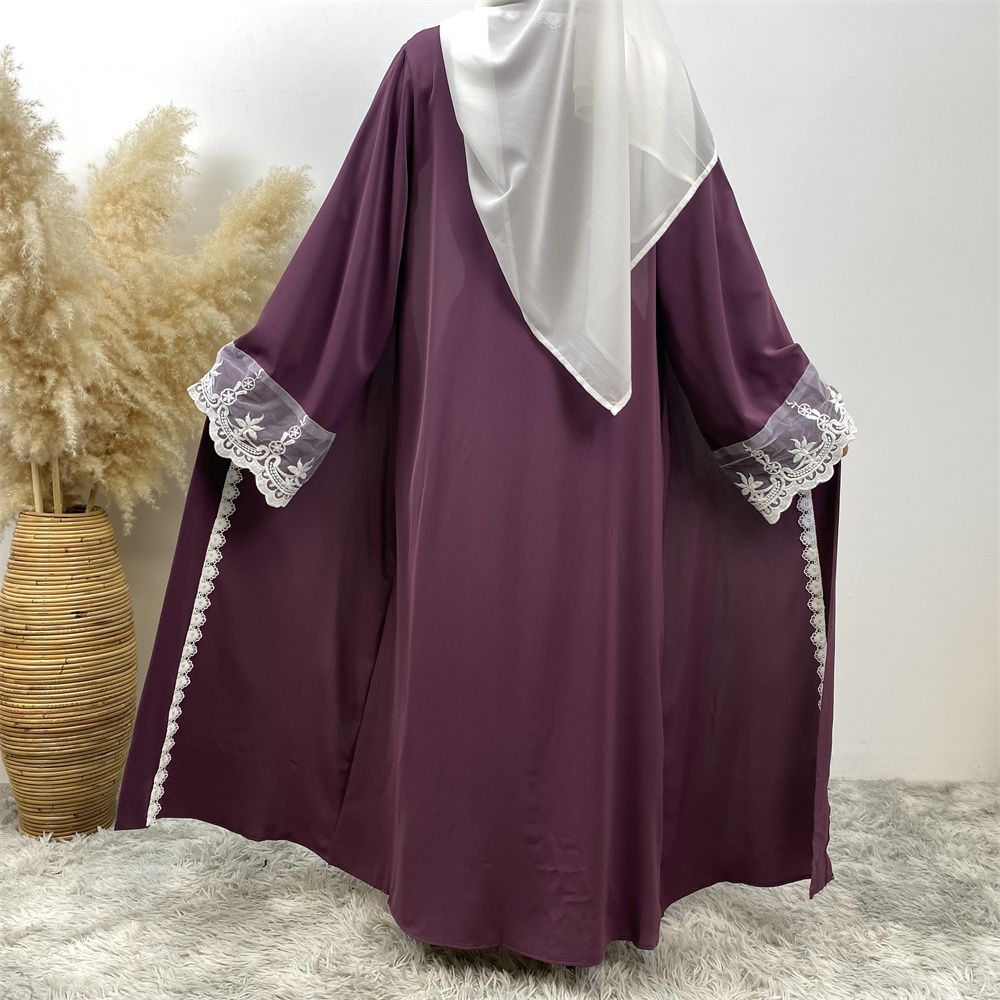 Muslim Ramadan embroidery open Abaya Dubai Turkish robe Women's kimono women's robe Moroccan Islamic elegant clothing