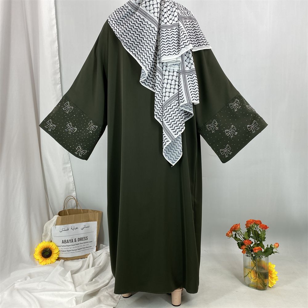 Ramadan Muslim dress, Abaya Dubai Turkish Islamic prayer dress, diamond diamond African women's dress, long robe