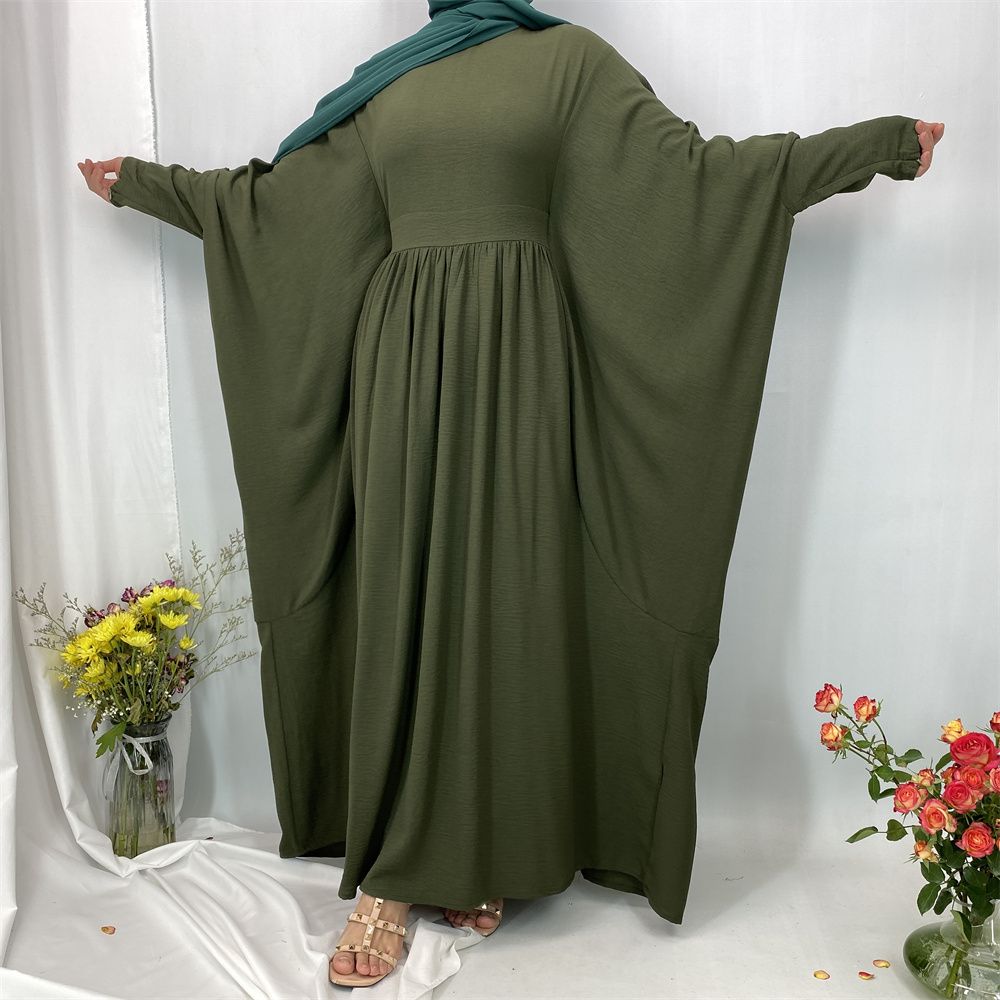 Muslim fashion elegant dress, Middle East, Turkey, Dubai, Islamic, African pleated dress, long gown