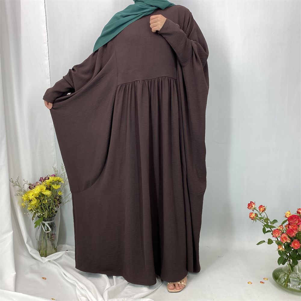 Muslim fashion elegant dress, Middle East, Turkey, Dubai, Islamic, African pleated dress, long gown