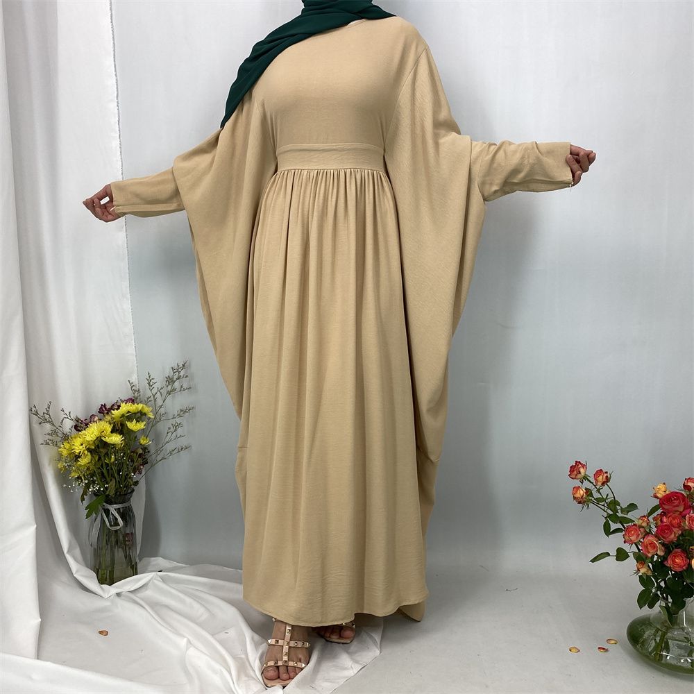 Muslim fashion elegant dress, Middle East, Turkey, Dubai, Islamic, African pleated dress, long gown
