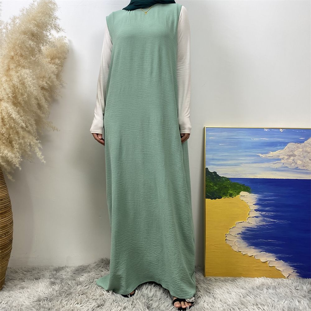 Middle Eastern Muslim suit, Abaya sleeveless dress, women's cardigan, Turkey, Dubai, Africa, Arab, elegant women's wear