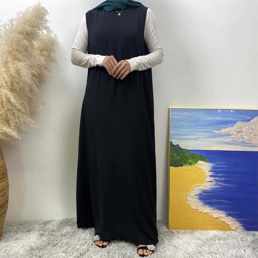 Middle Eastern Muslim suit, Abaya sleeveless dress, women's cardigan, Turkey, Dubai, Africa, Arab, elegant women's wear