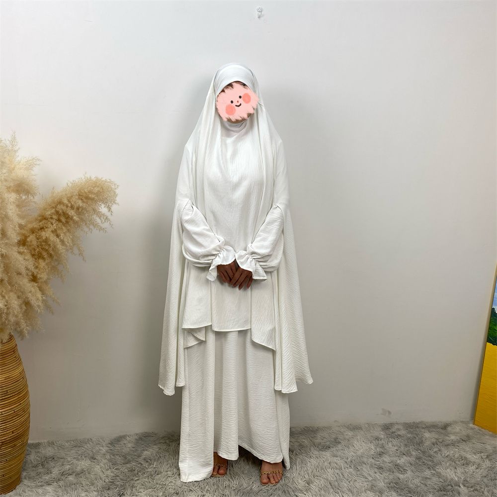 Muslim Dubai Turkish Moroccan fashionable women's wear, simple Muslim tie suit, popular women's wear for Islamic women