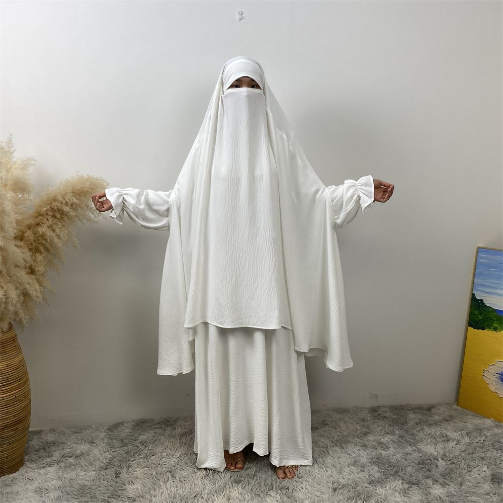 Muslim Dubai Turkish Moroccan fashionable women's wear, simple Muslim tie suit, popular women's wear for Islamic women