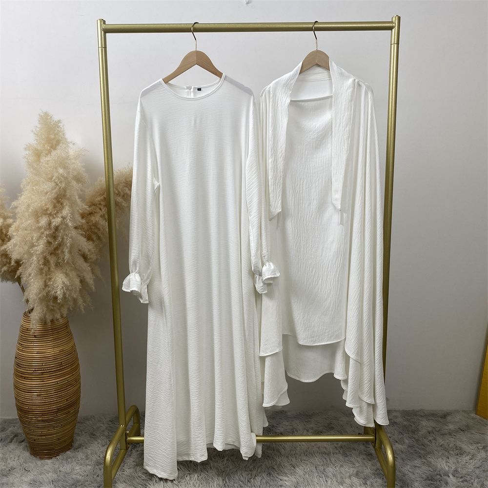 Muslim Dubai Turkish Moroccan fashionable women's wear, simple Muslim tie suit, popular women's wear for Islamic women