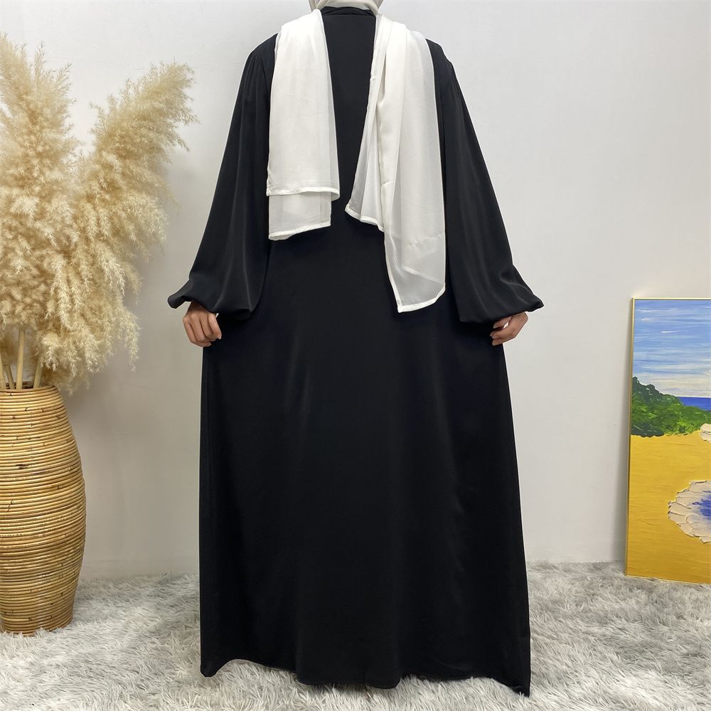 The best-selling solid-color cardigan in the Muslim Middle East Dubai robe and the popular Islamic fashion women's dress