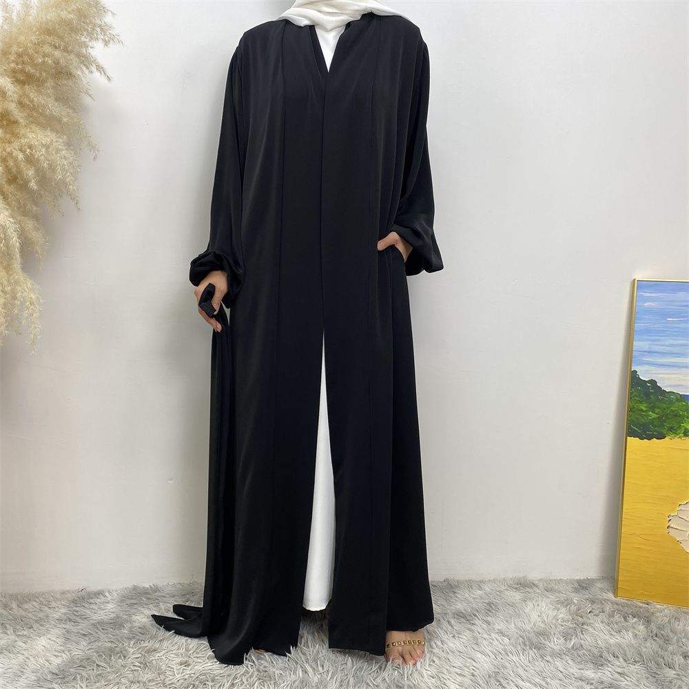 The best-selling solid-color cardigan in the Muslim Middle East Dubai robe and the popular Islamic fashion women's dress