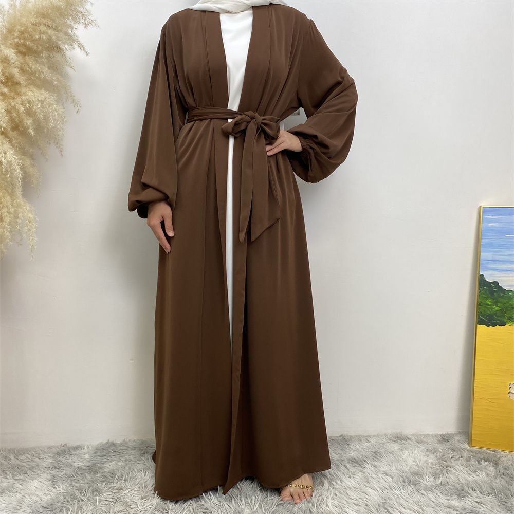 The best-selling solid-color cardigan in the Muslim Middle East Dubai robe and the popular Islamic fashion women's dress
