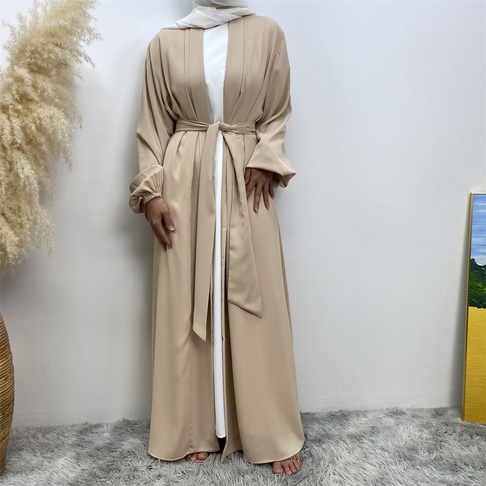 The best-selling solid-color cardigan in the Muslim Middle East Dubai robe and the popular Islamic fashion women's dress