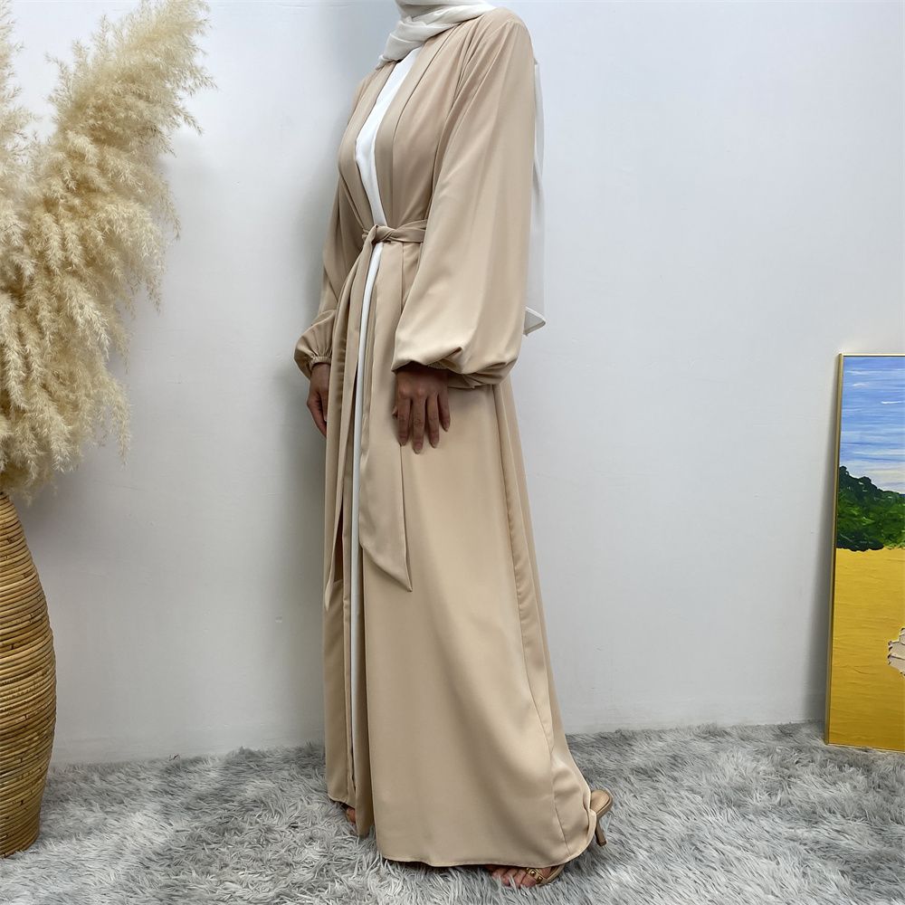 The best-selling solid-color cardigan in the Muslim Middle East Dubai robe and the popular Islamic fashion women's dress