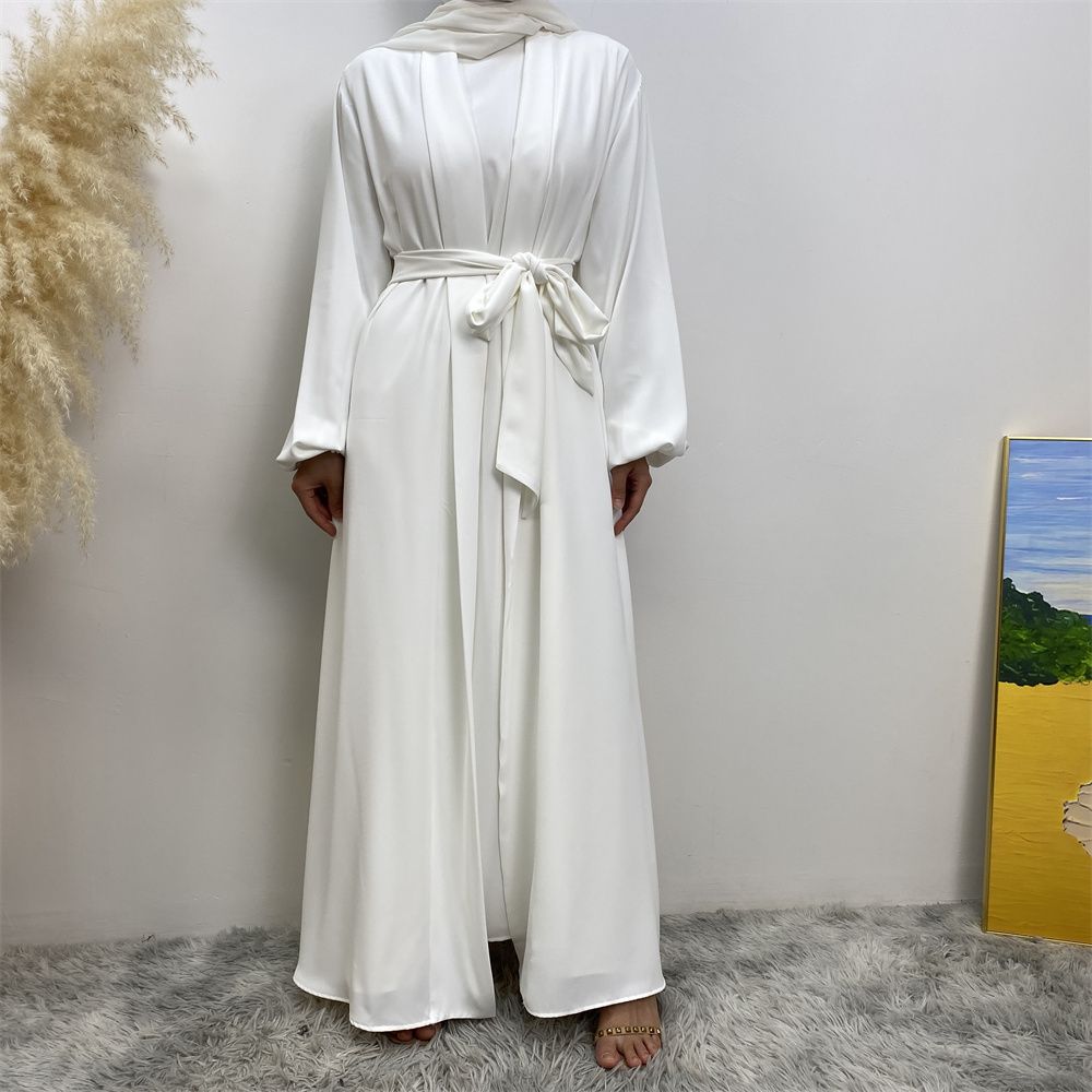 The best-selling solid-color cardigan in the Muslim Middle East Dubai robe and the popular Islamic fashion women's dress