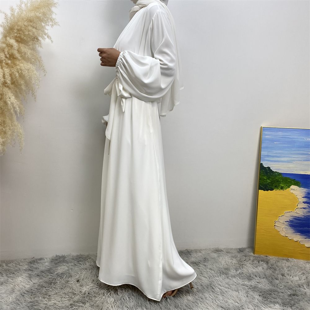 The best-selling solid-color cardigan in the Muslim Middle East Dubai robe and the popular Islamic fashion women's dress