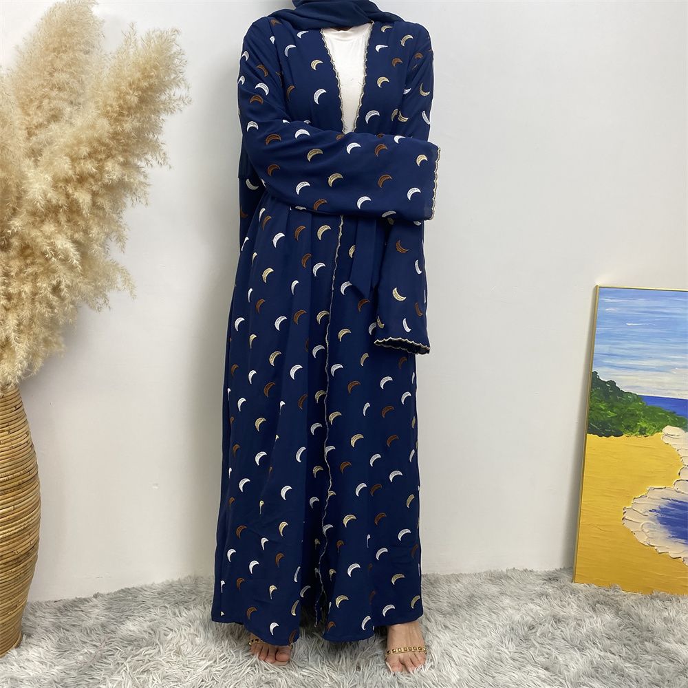 Muslim Middle East Dubai bestseller Muslim fashion women's wear, heavy embroidery cardigan, Dubai robe and headscarf dress