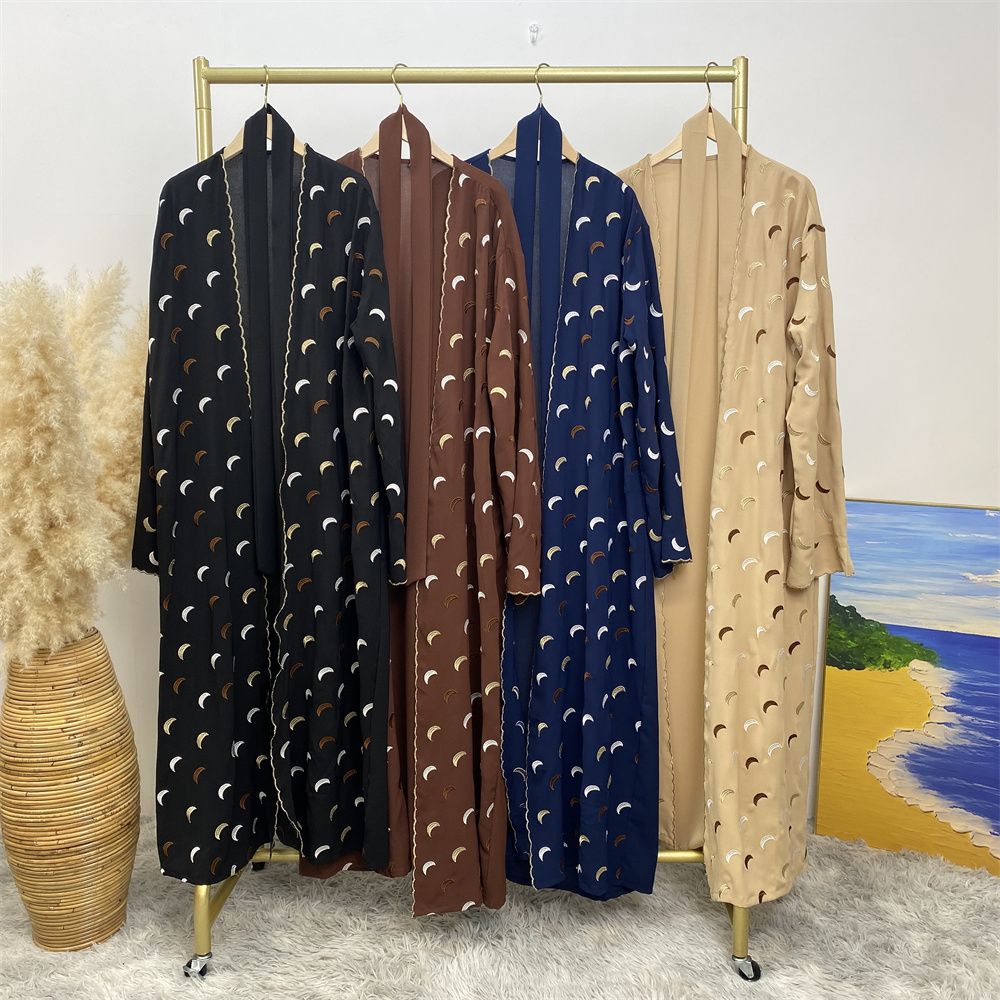 Muslim Middle East Dubai bestseller Muslim fashion women's wear, heavy embroidery cardigan, Dubai robe and headscarf dress